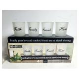 Glass Candle Holders Set w/Box