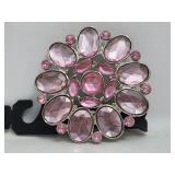 Belt Buckle - Flower - Pink