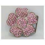 Belt Buckle - Flower - Pink