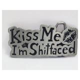 Belt Buckle - Kiss Me I'm Shitfaced
