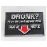 Belt Buckle-Drunk? Free Breathalyzer Test Blow Her