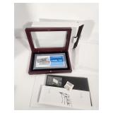 Wood Single Banknote Case with Glass Lid