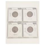 1939 to 1942D US Nickels