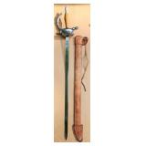 Spanish Ceremonial Sword VTG with Leather Sheath