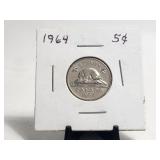 1964 Canada 5c UNC
