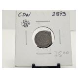 1893 Silver 5 Cents Canada