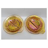 Glass Divided Relish Dish(2x)8' Killarney Marigold