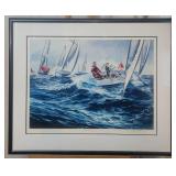 Claus Heinecke Lithography Frame 33.5 x 27.5 w/CoA