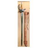 Spanish Ceremonial Sword VTG with Leather Sheath