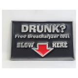 Belt Buckle-Drunk? Free Breathalyzer Test Blow Her
