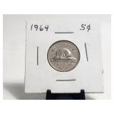 1964 Canada 5c UNC