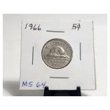 1966 Canada 5c UNC