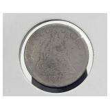 US Silver Half Dime 1857 Rare