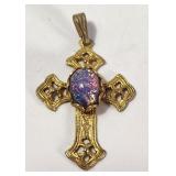 Opal Cross Pendant