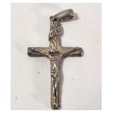 Crucifix Pendant Sterling Silver Italy Jesus