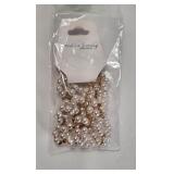Faux Pearls with Gold Beads Necklace