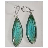 Butterfly Wing Earrings on Sterling Silver