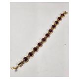 Gold Tone Purple Bracelet 7 inches