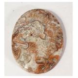 Orange Polished Agate Oval Stone
