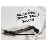 Ancient Roman Crossbow Fibula Brooch Bronze