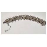 Caterpillar Shape Rhinestone Bracelet Vintage