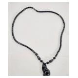 Cat Necklace Deep Blue Tones