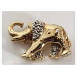 Golden Elephant Brooch