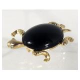 Turtle Onyx Brooch