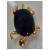 Black Turtle Brooch