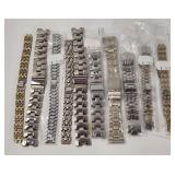 10 Stainless Steel Watch Bracelets Men & Women NOS
