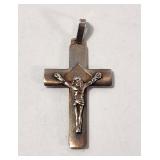 Cross Crucifix Pendant Sterling Silver NOS Jesus