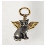 Cat with Wings Charm Pendant