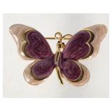 Purple Butterfly Brooch