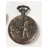 Fisherman Case Croton 17 Jewels Pocket Watch