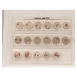 Canada Commemorative 25 Cents Set of 17