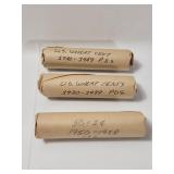 US Wheat Cents 1930s to 1950s.