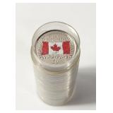 2015 Color Flag Canada 25 Cents Tube