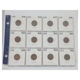 Canada 1 Cents 1920 to 1936 Set 12 Coins