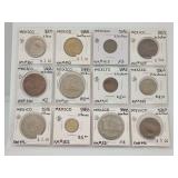 Mexico 1945 to 1988 12 Coin Set