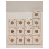 US Lincoln Cents 1980D to 1989 UNC