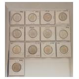 Canada 50 Cents 1968 to 2002 Set 13 Coins