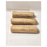 US Wheat Cents 1920s to 1950s.