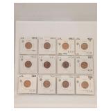 US Lincoln Cents 1959 to 1968D UNC
