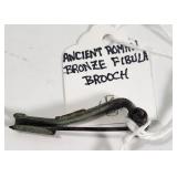 Ancient Roman Crossbow Fibula Brooch Bronze