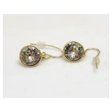 Crystal & Gold Color Earring Set