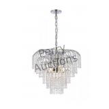 Falls 6 Light Chrome Chandelier Clear Royal Cut