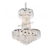 Belenus 6 Light Chrome Pendant Clear Royal Cut