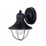 Outdoor 1 Light Outdoor Lantern, Black Finish