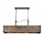 Winchester - 4 Light Island Pendant With Aged Wood