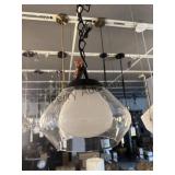 1 Light Pendent 10.75hx12.00w 75 Medium Clear Blac